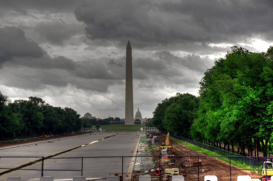 Baustelle am Washington Monument