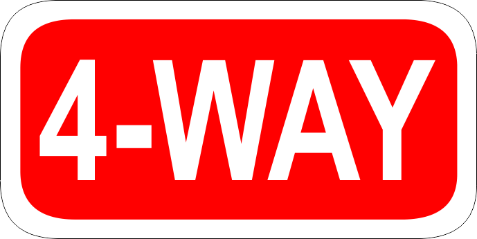 4-Way Schild